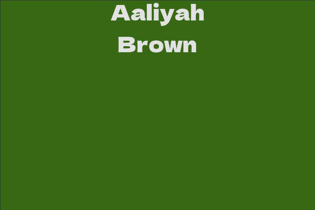 Aaliyah Brown