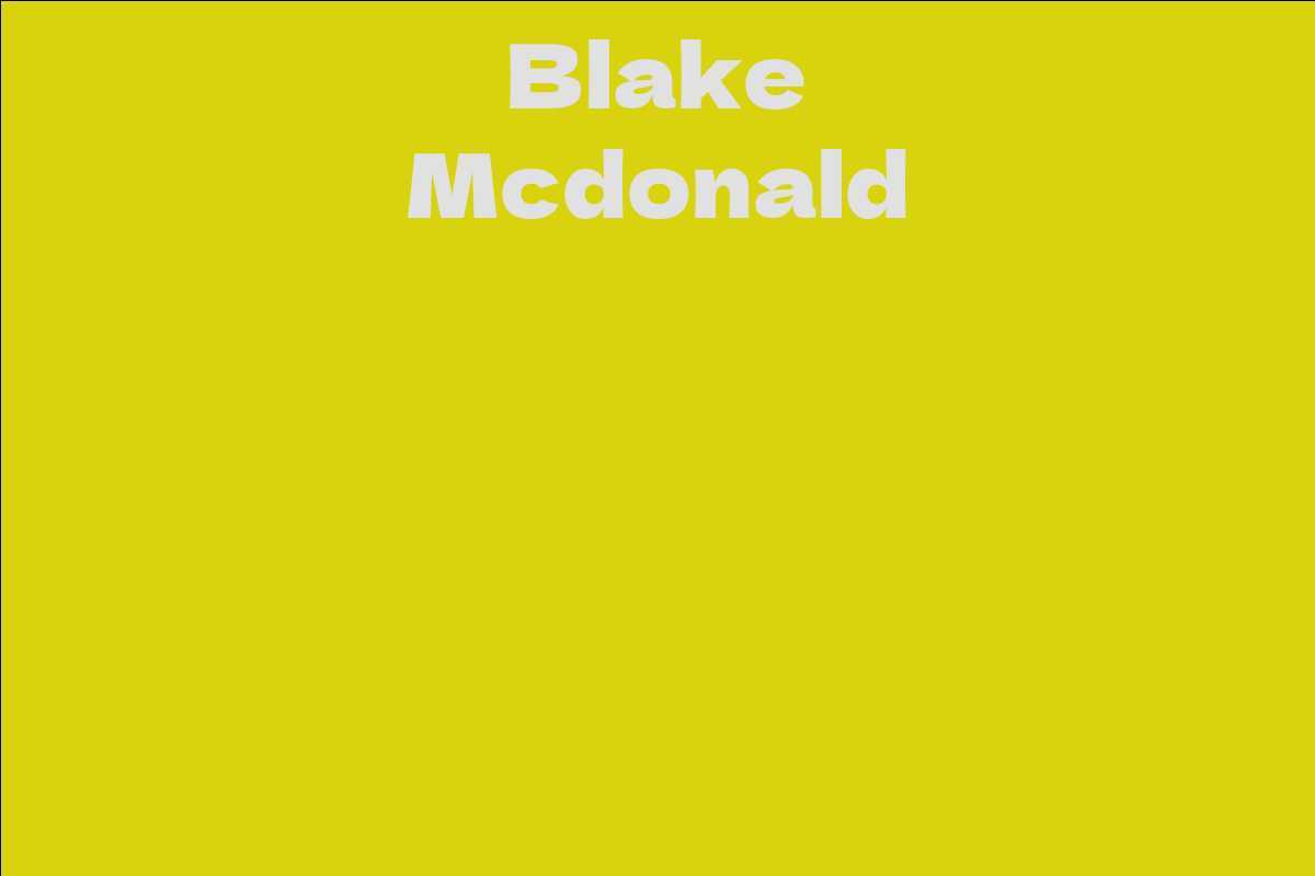 Blake Mcdonald
