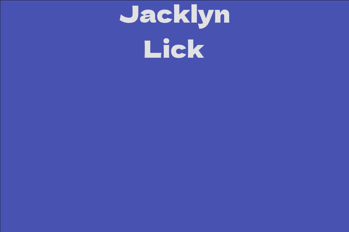 Jacklyn Lick