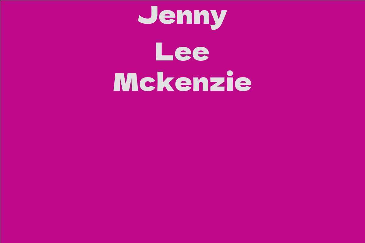 Jenny Lee Mckenzie