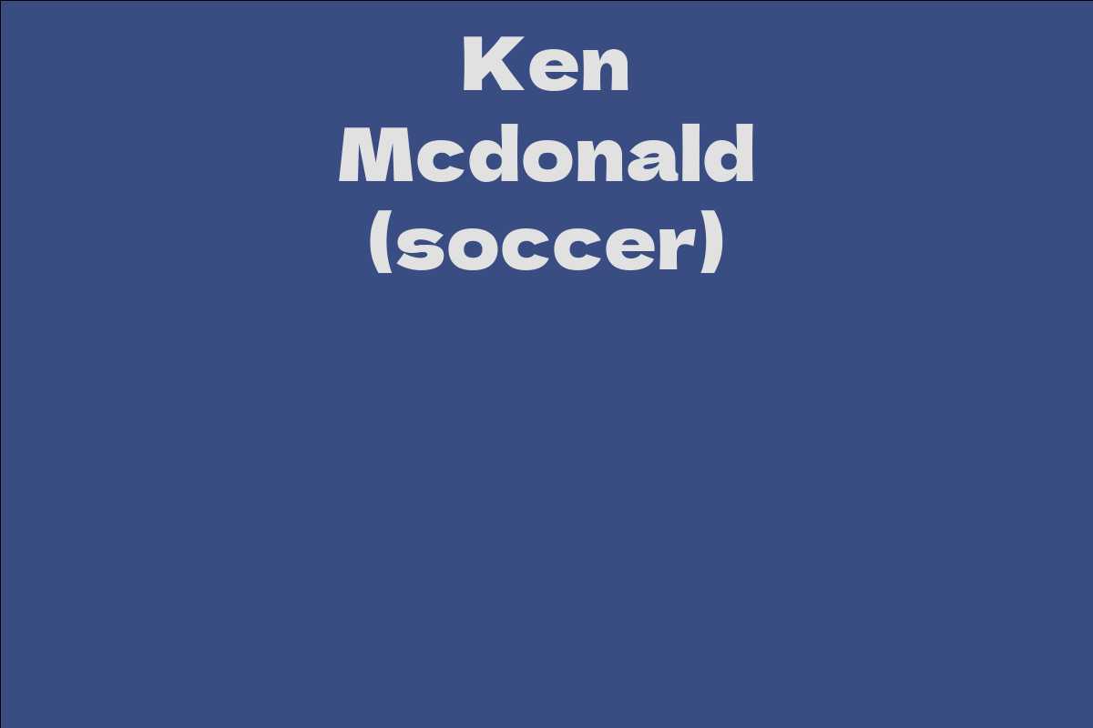 Ken Mcdonald (soccer)