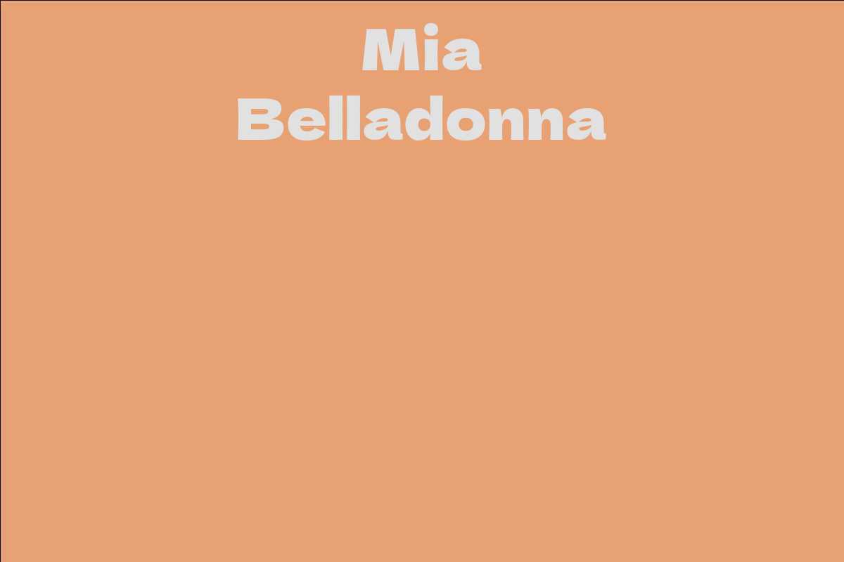 Mia Belladonna