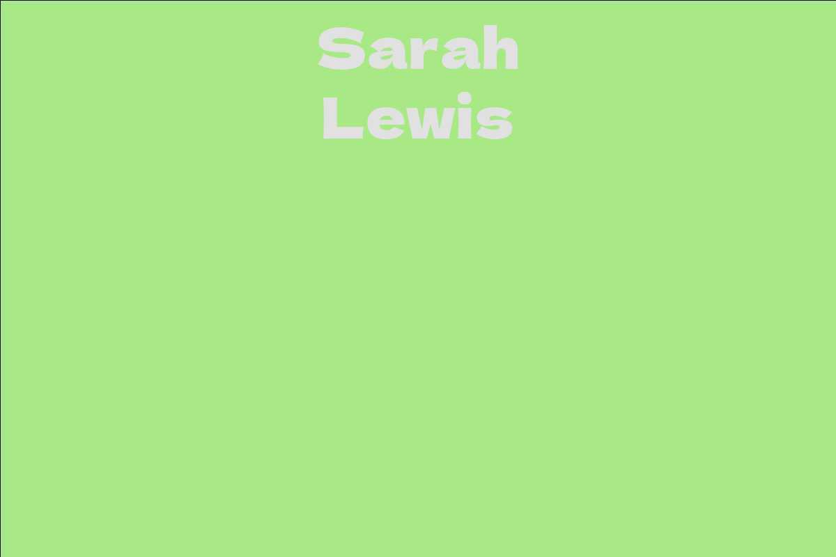 Sarah Lewis