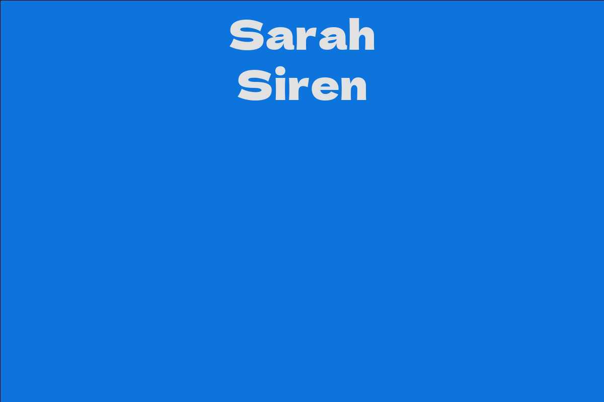 Sarah Siren