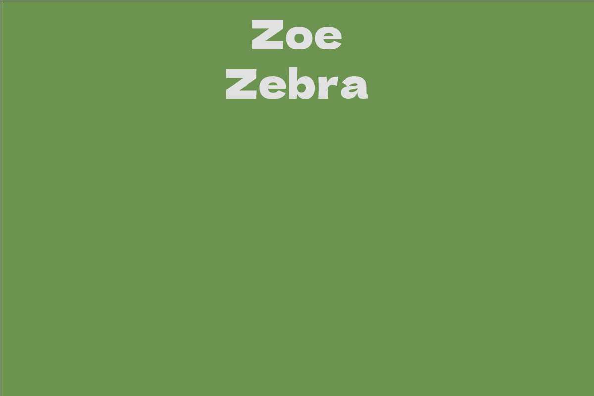 Zoe Zebra