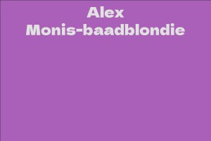 Alex Monis-baadblondie