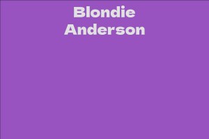 Blondie Anderson