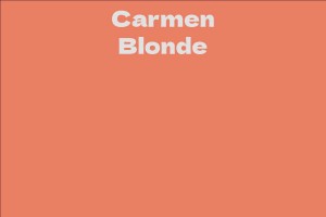 Carmen Blonde