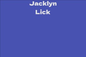 Jacklyn Lick
