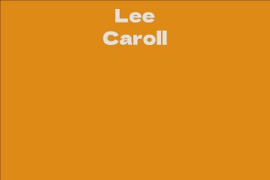 Lee Caroll
