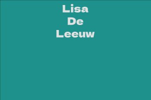 Lisa De Leeuw