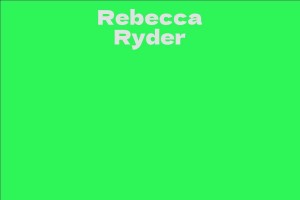 Rebecca Ryder