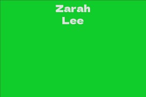 Zarah Lee