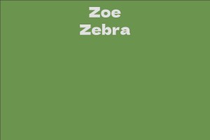 Zoe Zebra
